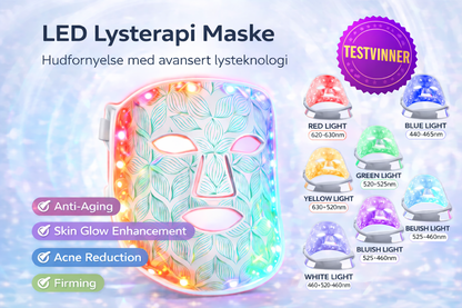 AvelineCare Pro LED-Maske 8-i-1 – Avanceret Lysterapi