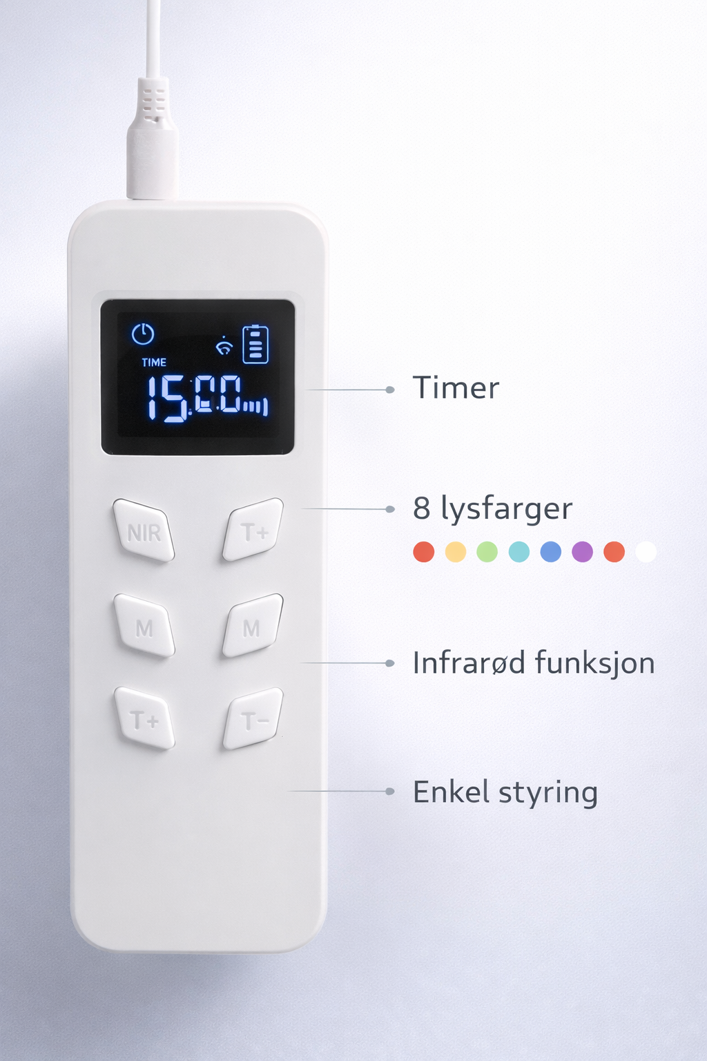 AvelineCare Pro LED-Maske 8-i-1 – Avanceret Lysterapi